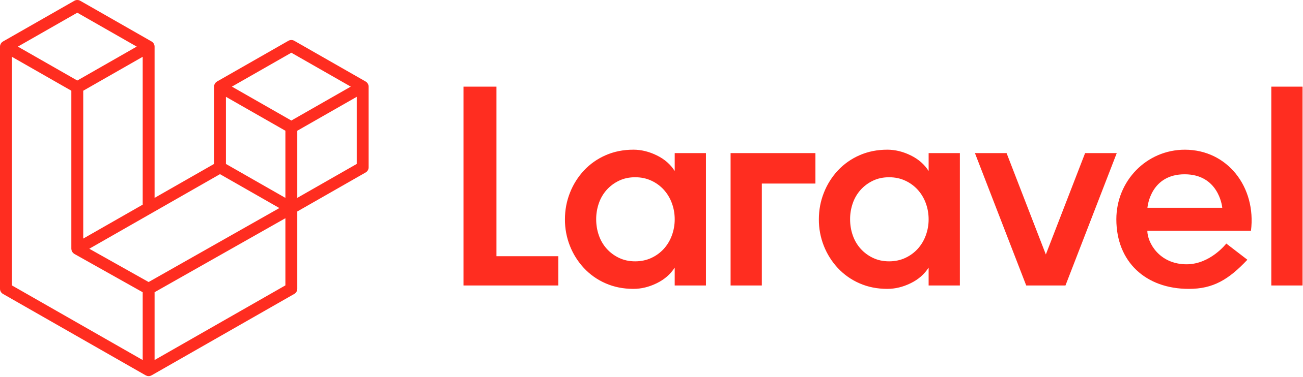 Logo and text of Laravel